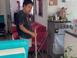 The neighbor at home