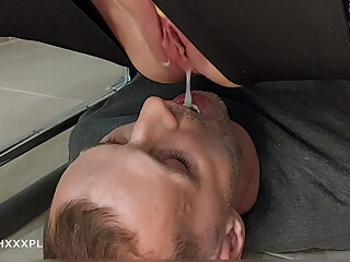 Cuckold Cleanup Creampie and Drinking Piss