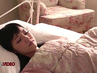 Dreamy Asian teen delivers steamy blowjobs in hot threesome fun