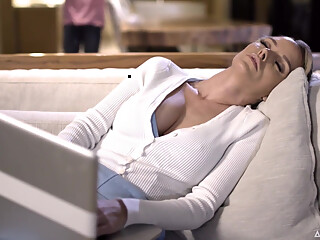 Mommy's Boy - Pervert Teen Convinces Stepmom Pristine Edge to Fuck so She Can Stay Focused on Work