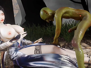 Beautiful Girl Boobs 3D Vam Fucked With Goblin