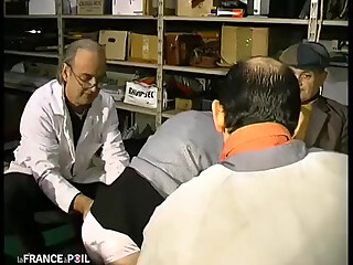 Double Penetration and Sperm Shower in the Garage!