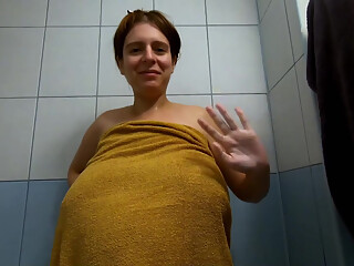 Pregnant evening shower