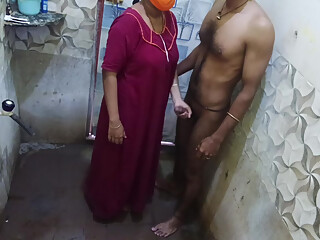 Indian wife funking in bathroom in hot recording video