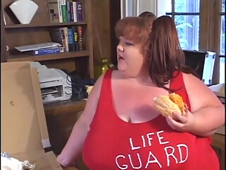 Very ugly XXX lifeguard milf fucking in the bedroom