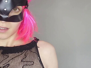 Feeling so good! My big tits and kitten mask are having fun