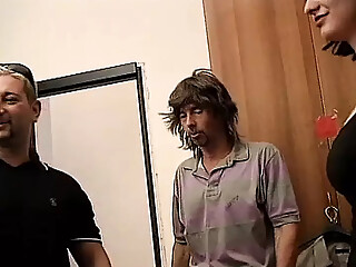 Pair of hot old swinger pigs meet two perverted young