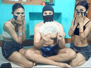 School Friends Threesom Sex xxx Video Hindi, One boy with two girls full hindi audio xxx video